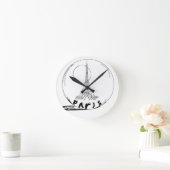 Teil in einer Glaskugel Runde Wanduhr (Zuhause)