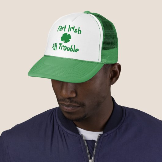 Teil Irish, All Trouble St Patrick's Day Truckerkappe (Beispiel)
