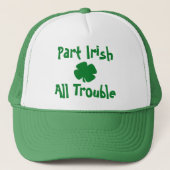 Teil Irish, All Trouble St Patrick's Day Truckerkappe (Vorderseite)