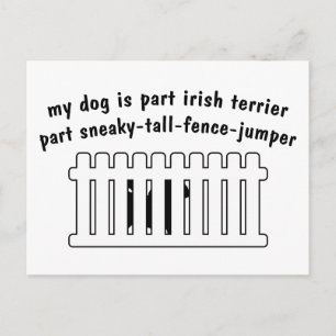Teil Irish Terrier Part Fence-Jumper Postkarte