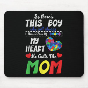 Teil meiner Herz Mama Sohn Autistischer Kinder Aut Mousepad