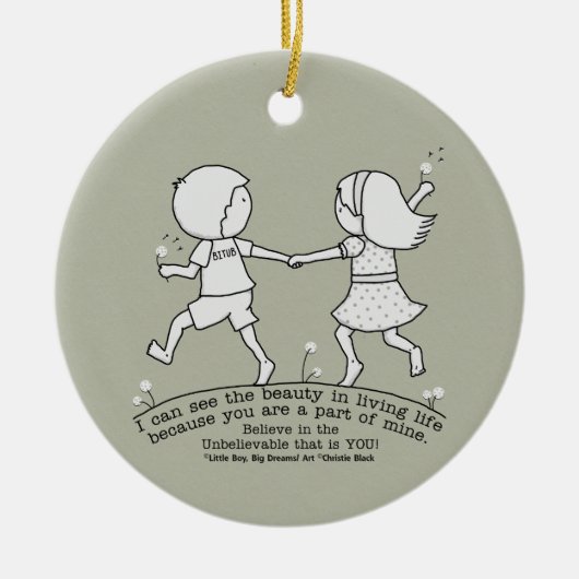 Teil meines Lebens Keramik Ornament (Vorne)