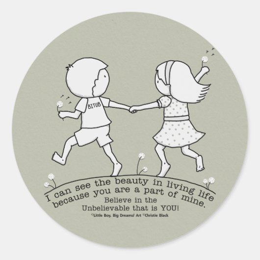 Teil meines Lebens Runder Aufkleber (Vorderseite)