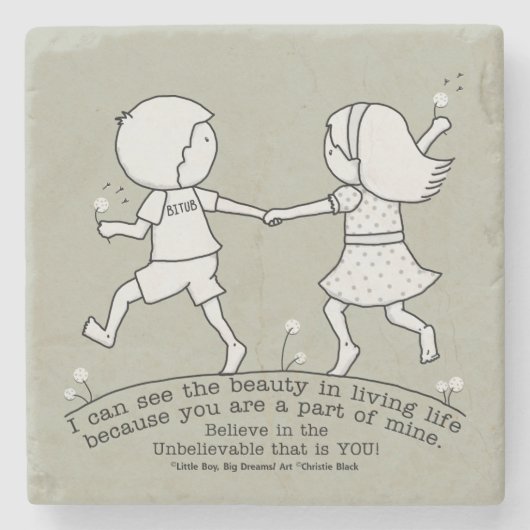 Teil meines Lebens Steinuntersetzer (Vorderseite)