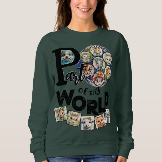 Teil meines weltweiten, dynamischen Familientextes Sweatshirt (Vorderseite)