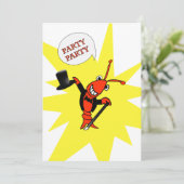 Teil-Party-Panzerkrebse/Hummer-Einladungen Einladung (Stehend Vorderseite)