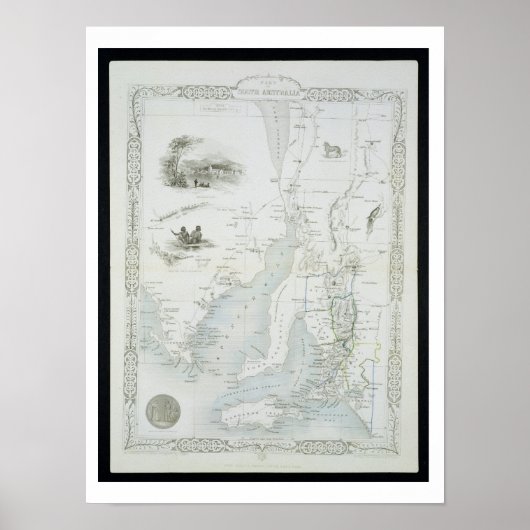 Teil Südaustraliens, aus einer Serie von World Ma Poster (Vorne)