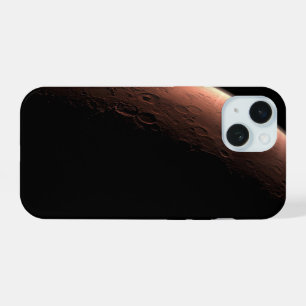 Teil von Mars an der Grenze von Licht und Dunkelhe iPhone 15 Hülle