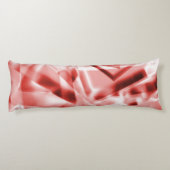 Teil von quadratischen Acrylteilen, Lachs bis Rot Seitenschläferkissen (Rückseite)