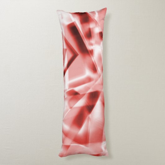 Teil von quadratischen Acrylteilen, Lachs bis Rot Seitenschläferkissen (Rückseite (Vertikal))