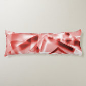 Teil von quadratischen Acrylteilen, Lachs bis Rot Seitenschläferkissen (Vorderseite)