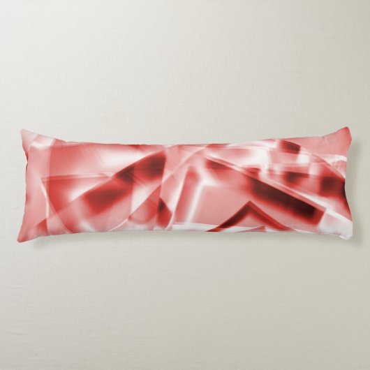 Teil von quadratischen Acrylteilen, Lachs bis Rot Seitenschläferkissen (Vorderseite)