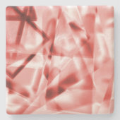 Teil von quadratischen Acrylteilen, rot bis lachsf Steinuntersetzer (Vorderseite)