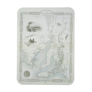 Teil von Südaustralien, von einer Reihe der Welt Magnet