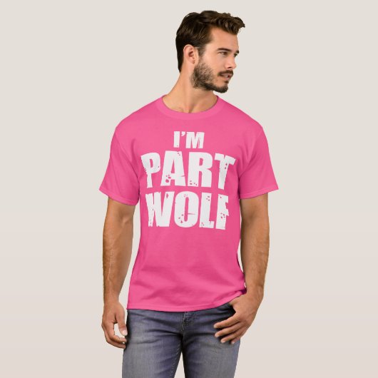 Teil Wolf Mensch Hunger Wildtier T-Shirt (Vorne ganz)