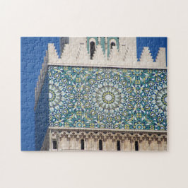 Teilansicht der Hasan-II-Moschee in Casablanca Puzzle