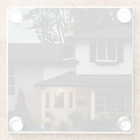 Teilbild des schönen Untersetzer aus Glas (Rückseite)