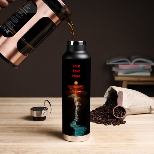 Teilchen-Welle-Dualität Trinkflasche (Kaffee (gedreht))