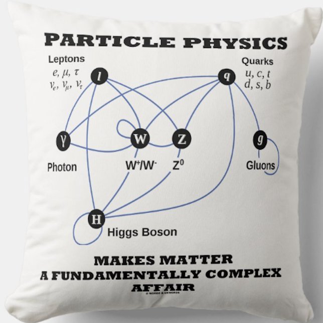 Teilchenphysik macht die Materie grundlegend Kissen (No need to be a particle physicist to enjoy this Standard Model of the Higgs Field throw pillow!)