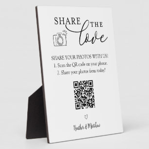 Teile das Liebe Fotoalbum QR Code Fotoplatte