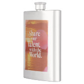 Teile Dein Talent mit der Welt Flachmann (Links)