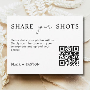 Teile Deine Shots QR-Code Teile die Liebe Hochzeit Feiertagskarte