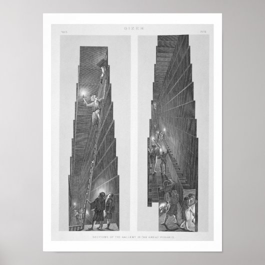 Teile der Galerie in der Großen Pyramide, Größe Poster (Vorne)