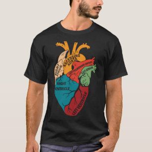 Teile der Herzkardiologie Männer Frauen Anatomisch T-Shirt