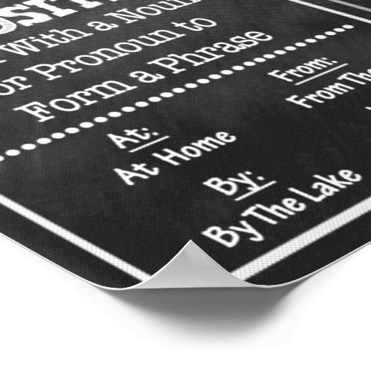 Teile des englischsprachigen Klassenzimmer-Poster Poster (Ecke)