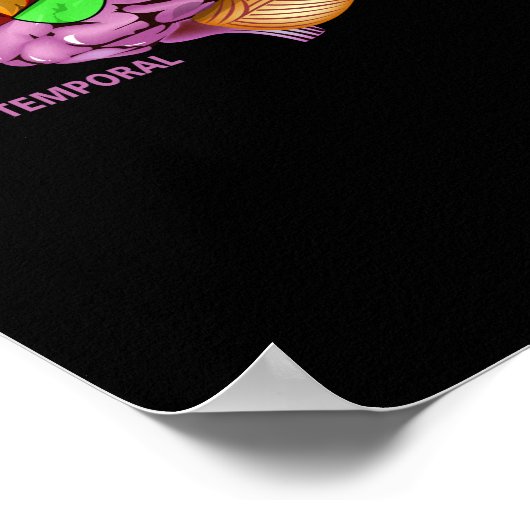 Teile des Gehirnanatomie farbenfrohe Diagramm Lern Poster (Ecke)