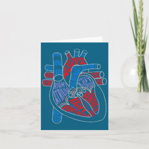 Teile des Herzens Anatomisches Herz-Geschenk für K Karte