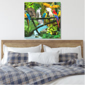 TEILE DES HIDDEN JUNGLE LEINWANDDRUCK (Insitu (Schlafzimmer))