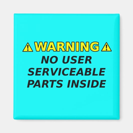 Teile, die den Funny Magnet Spaß warnen (Vorne)