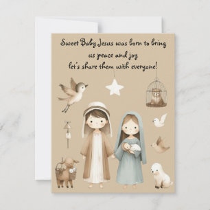 Teile die Liebe dieses Weihnachten! Religiöser Gru Einladung