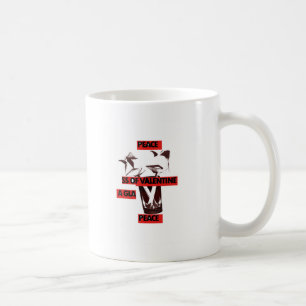 Teile die Liebe: Ein Glas Valentine Peace Kunst Kaffeetasse