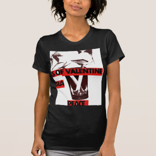 Teile die Liebe: Ein Glas Valentine Peace Kunst T-Shirt