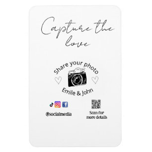 Teile die Liebe Hochzeit QR Paar Liebe Name Datum Magnet