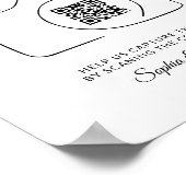 Teile die Liebe QR-Code scannbares Foto Hochzeit Poster (Ecke)