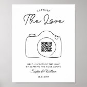 Teile die Liebe QR-Code scannbares Foto Hochzeit Poster (Vorne)