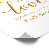 Teile die Liebe | Romantische Kalligraphie - Imita Poster (Ecke)