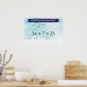 Teile einer Gleichung Poster (Küche)