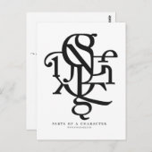 Teile einer Zeichenpostkarte Postkarte (Vorne/Hinten)