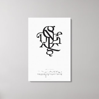 Teile eines Zeichens 20 x 30 Leinwanddruck