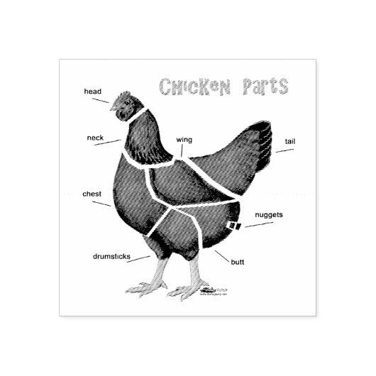 Teile für Hühner Gummistempel (Prägung)