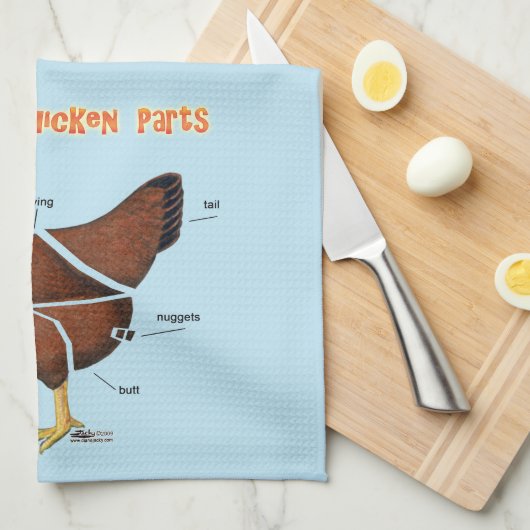 Teile für Hühner Handtuch (Viertel Falte)