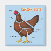 Teile für Hühner Magnet (Vorne)