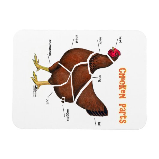 Teile für Hühner Magnet (Horizontal)