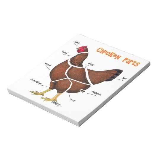 Teile für Hühner Notizblock (Rotiert)