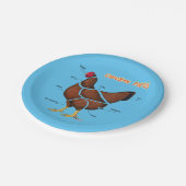 Teile für Hühner Pappteller (Schrägansicht)