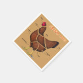 Teile für Hühner Serviette (Ecke)